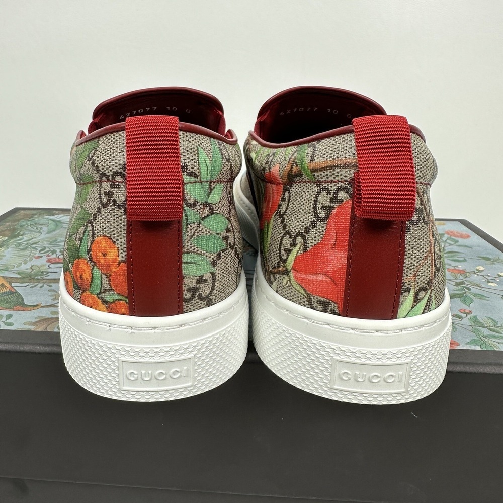 Gucci Supreme Monogram Tian Shoes Sneakers Mens Size 10 UK Birds - Picture 4 of 14
